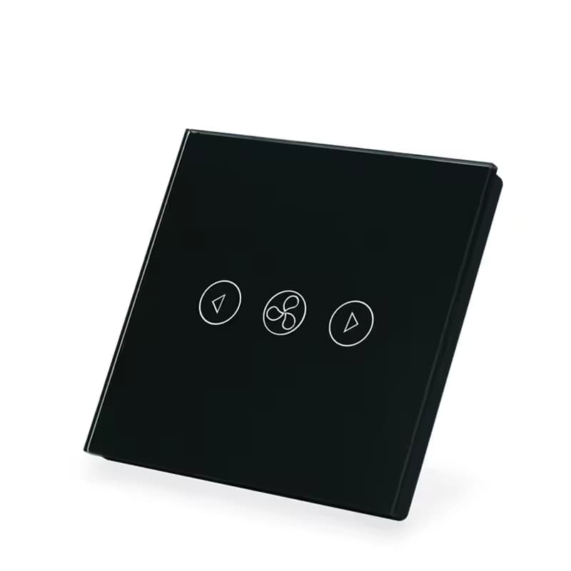 Smart WiFi Touch Switch 2 Gang – 86×86mm Glass Panel